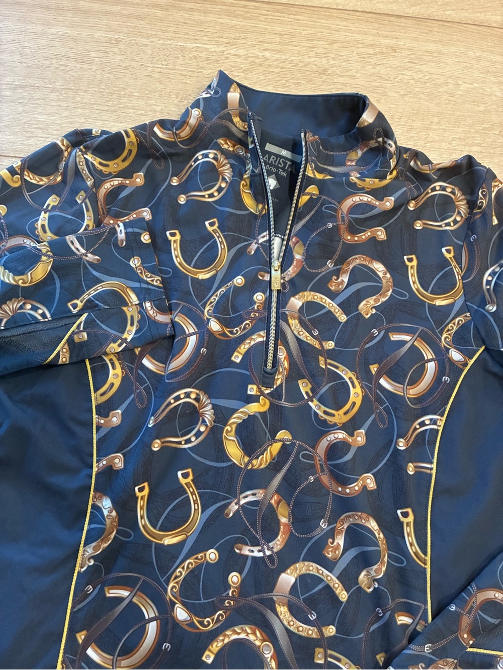 Arista Women’s Brio-Tek Equestrian Navy Mesh Quarter Zip Size M